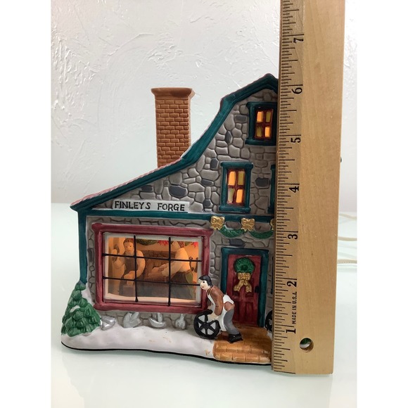 Vintage Trim A Home Blacksmith Finley Forge lighted Village EUC - Picture 8 of 12